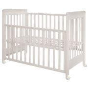 Treppy patut co-sleeping 120x60 cu laterala culisanta si roti dreamy plus alb lvtktrp1136-white