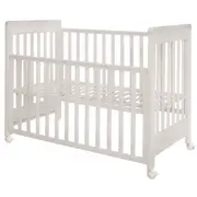 Treppy patut co-sleeping 120x60 cu laterala culisanta si roti dreamy plus alb lvtktrp1136-white