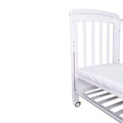 Treppy patut co-sleeping 120x60 cu laterala culisanta si roti dreamy plus alb lvtktrp1136-white
