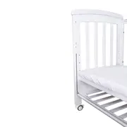 Treppy patut co-sleeping 120x60 cu laterala culisanta si roti dreamy plus alb lvtktrp1136-white