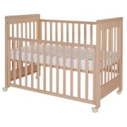 Treppy patut co-sleeping 120x60 cu laterala culisanta si roti dreamy plus natur lvtktrp1135-natur