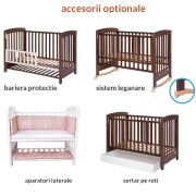 Treppy patut co-sleeping 120x60 cu laterala culisanta si roti dreamy plus natur lvtktrp1135-natur