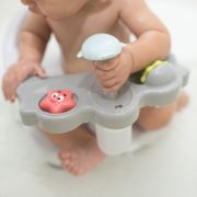 Olmitos - Scaun baie bebe cu stropitoare si jucarii gri, tavita frontala detasabila LVTKOLM1988