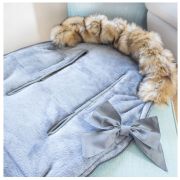 Springos - sac iarna carucior cu blanita detasabila mevis delux albastru lvtksb001