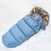 Springos - Sac iarna carucior cu blanita detasabila Mevis Delux Albastru LVTKSB001