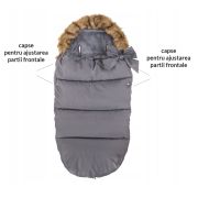 Springos - sac iarna carucior cu blanita detasabila mevis delux dark grey lvtksb002