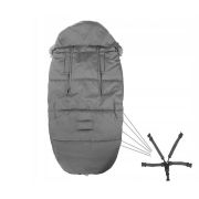 Springos - sac iarna carucior cu blanita detasabila mevis delux dark grey lvtksb002