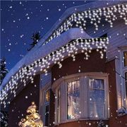 Instalatie luminoasa craciun 500 leduri cu telecomanda, 23 m, 8 functii, exterior/interior, tip perdea de turturi alb rece LVTKCL0504