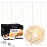 Instalatie luminoasa de craciun 300 leduri,13 m, 8 functii, exterior/interior, tip perdea de turturi alb cald lvtkcl0301