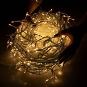 Instalatie luminoasa de craciun 500 leduri, 23 m, 8 functii, exterior/interior, tip perdea de turturi alb cald LVTKCL0501