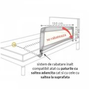 Protectie pat rabatabila pentru somiera adancita 150/59 cm Olmitos Turtle LVTKOLM7660