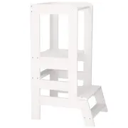 Turn de invatare ajustabil learning tower, tip montessori, alb lvtkkch 01 white