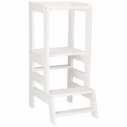 Turn de invatare ajustabil learning tower, tip montessori, alb lvtkkch 01 white