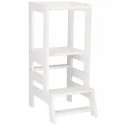 Turn de invatare ajustabil learning tower, tip montessori, alb lvtkkch 01 white