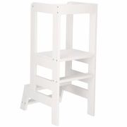 Turn de invatare ajustabil learning tower, tip montessori, alb lvtkkch 01 white