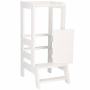 Turn de invatare ajustabil learning tower, tip montessori, alb lvtkkch 01 white