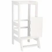Turn de invatare ajustabil learning tower, tip montessori, alb lvtkkch 01 white