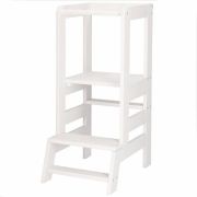 Turn de invatare ajustabil learning tower, tip montessori, alb lvtkkch 01 white