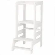 Turn de invatare ajustabil learning tower, tip montessori, alb lvtkkch 01 white