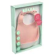 Set 2 Bavete silicon Beaba Old Pink/Light Grey ERFB913510