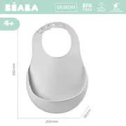 Set 2 Bavete silicon Beaba Old Pink/Light Grey ERFB913510