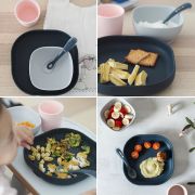 Set de masa silicon Beaba 4 piese Night Blue ERFB913506