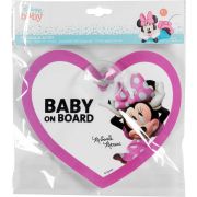 Semn de avertizare Baby on Board Minnie Disney CZ10422 BBJCZ10422_Roz