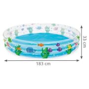 Piscina gonflabila cu 3 inele Pestisori 188 x 33 cm Bestway MY17686 BBJMY17686_Albastru