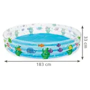 Piscina gonflabila cu 3 inele Pestisori 188 x 33 cm Bestway MY17686 BBJMY17686_Albastru