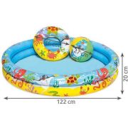 Set 3 piese Piscina gonflabila, colac si minge 122 x 20 cm Bestway MY17687 BBJMY17687_Initiala