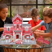 Set constructie puzzle 3D -  Statie de pompieri Fiesta Crafts FCT-3047 BBJFCT-3047_Initiala