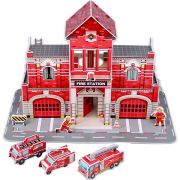 Set constructie puzzle 3D -  Statie de pompieri Fiesta Crafts FCT-3047 BBJFCT-3047_Initiala