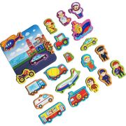 Set magnetic Mijloace de Transport cu Plansa magnetica inclusa, 22 piese Roter Kafer RK2090-04 BBJRK2090-04_Initiala