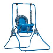 Leagan pentru copii, Top Kids, cu spatar reglabil si bara detasabila, Blue Hearts KRT4124ATH1BH