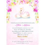 Invitatie de botez Lebada - SHYFL002