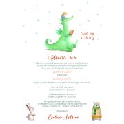 Invitatie de botez Fetita si dragonul  - SHYFL005