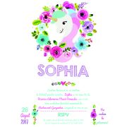 Invitatie de botez Unicorn - SHYFL006