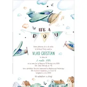 Invitatie de botez Avion - SHYFL022