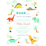 Invitatie de botez Dinozauri - SHYFL023