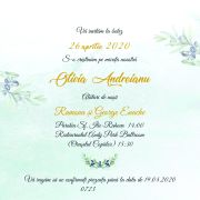Invitatie de botez Olive branch - SHYFL029