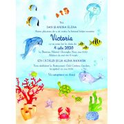 Invitatie de botez Sea life - SHYFL030