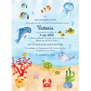 Invitatie de botez Sea life - SHYFL030