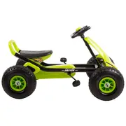 Kart cu pedale si roti gonflabile Driver Kidscare Verde SUPKC_D01_verde