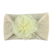 Bentita lata cu floare cu franjuri MBFD384-c7.0-12 luni-Roz pudra