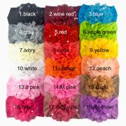 Bentita lata cu floare din tulle si buline argintii MDFD351-c8
