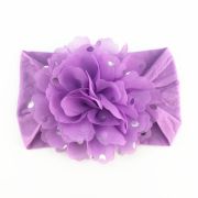 Bentita lata cu floare din tulle si buline argintii MDFD351-c8
