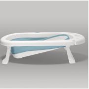 Cadita pliabila XL cu suport anatomic Kasia blue, include jucarie LVTK5903794147485
