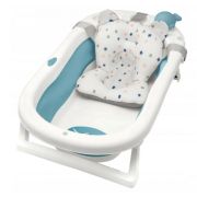 Cadita pliabila XL cu suport anatomic Kasia blue, include jucarie LVTK5903794147485