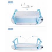 Cadita pliabila cu termometru si suport anatomic genua premium blue lvtk5903794147478