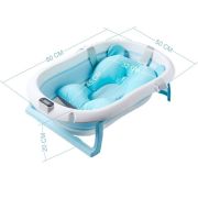 Cadita pliabila cu termometru si suport anatomic genua premium blue lvtk5903794147478